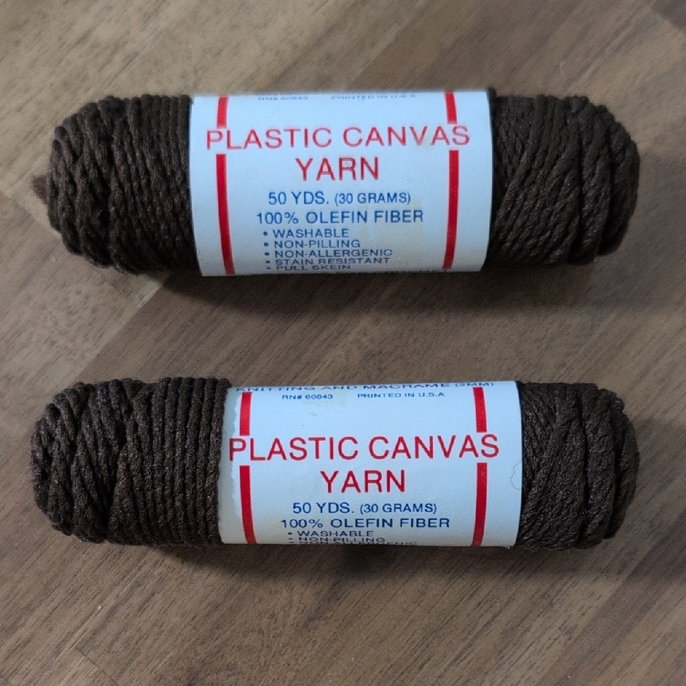 Danner Brown Plastic Canvas Yarn